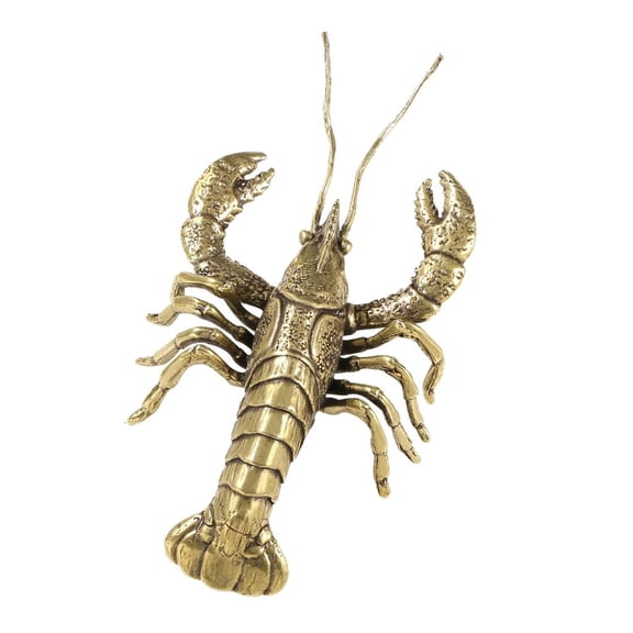 WINDLAND Metal Lobsters Figurine Decorative Ornament Crayfish Statue for Home Decors