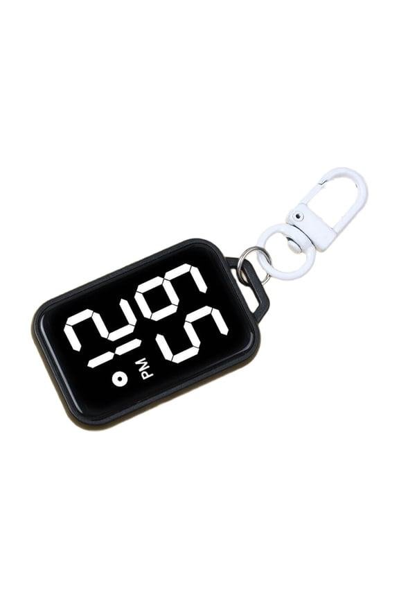 Mini Keychain Electronic Clock Portable Time Display Device Backpack Watch Gift
