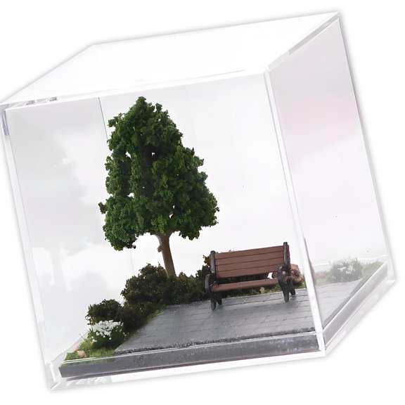WINDLAND Miniature City Park Scene Scale Model For Collectors And Photography Lover