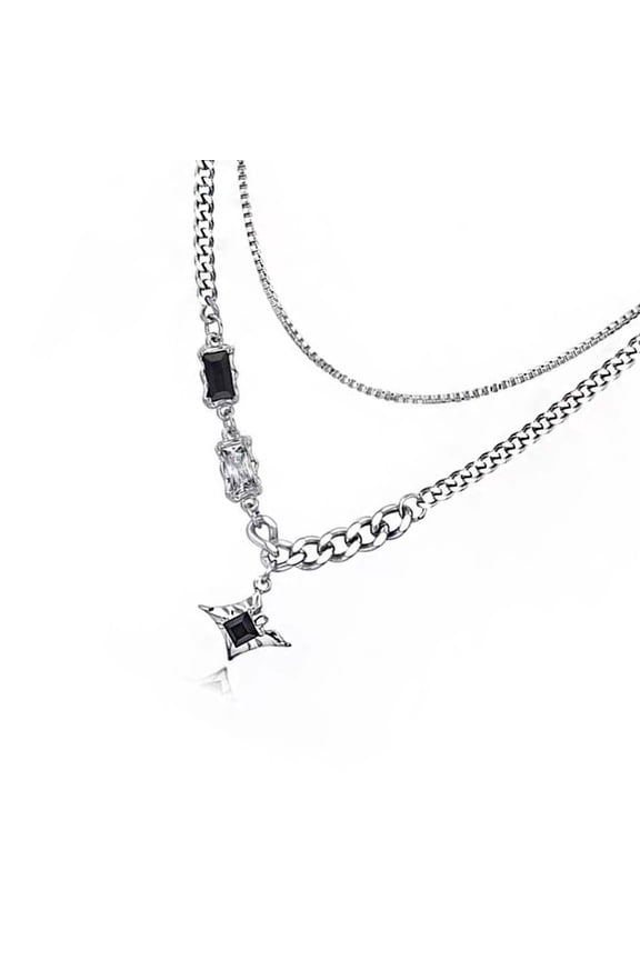 Minimalist Couple Matching Star Chain Jewelry Unisex Alloy Necklace Design