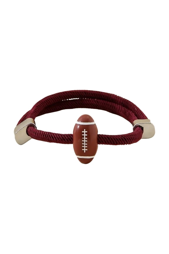 Minimalist Men's Bracelet With Rugby On Adjustable Milans Cord Casual Wear