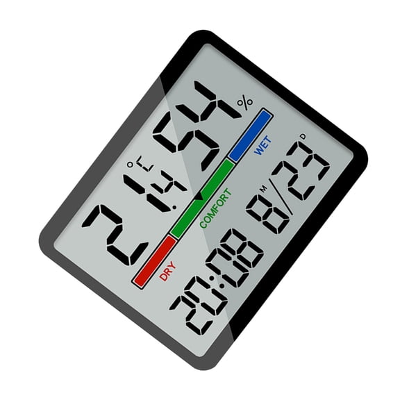 WINDLAND Modern Digital Wall Clock Date & Temperature Magnetic Designs Great for Fridge Mounting Home Decor and Gift for Friends