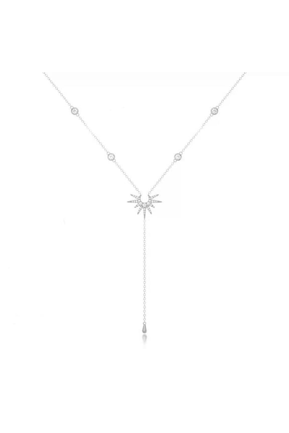Modern Sun Pendant Jewelry Adjustable Bead Chain Necklace Y Shape Pendant Necklace Neck Jewelry for Fashion Outfits