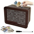 thumbnail image 1 of WINDLAND Motivational Wood Piggy Banks for Children Girl Boys Money Teenager Money Box, 1 of 10