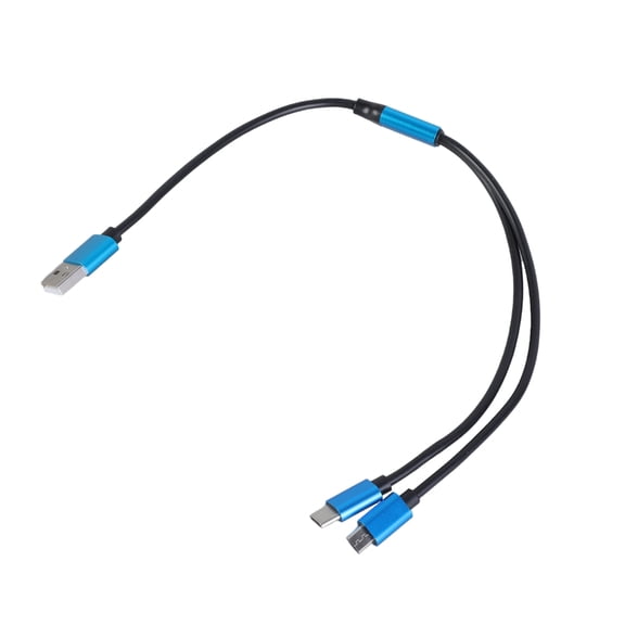 WINDLAND Multi USB Charging Cable 2 in 1 Charger Cord with USB to Type C + MicroUSB Port