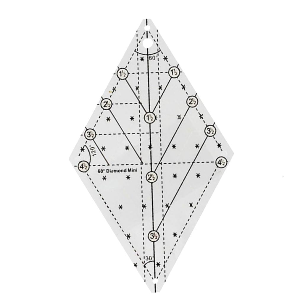 WINDLAND Multifunctional Sewing Ruler Fabric Cutting Ruler Acrylic ...