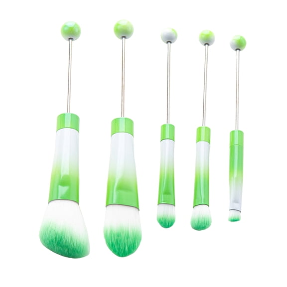 WINDLAND Unique Gradient Metal Handled Beading Makeup Brush Set Beading Makeup Brushes Beaded Makeup Brush for Fashionable Women