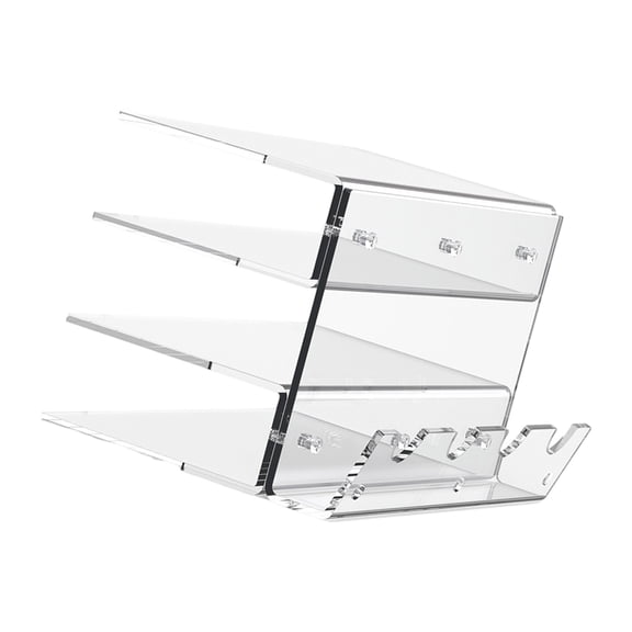 WINDLAND Multiple Rank Acrylic Mechanical Keyset Display Stand With Mouse Storage Cabinet Planner