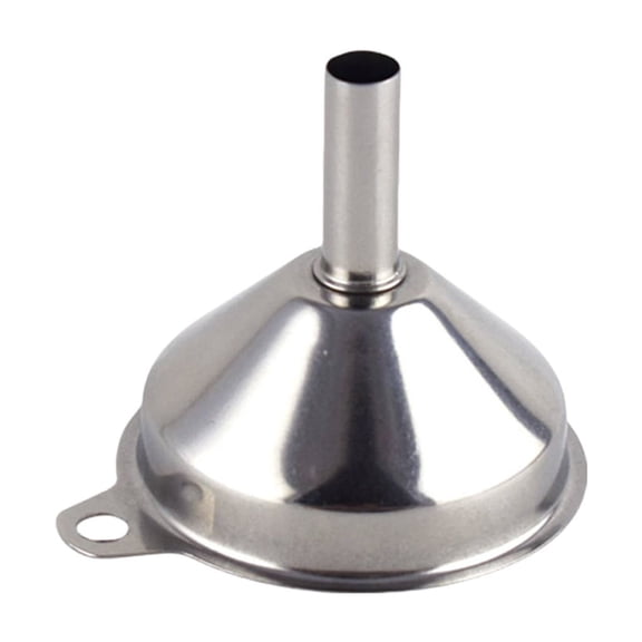WINDLAND Multipurpose Conical Shape Stainless Steel Funnel with Hanging Hole Liquids Transferring Dispenser Kitchen Supplies