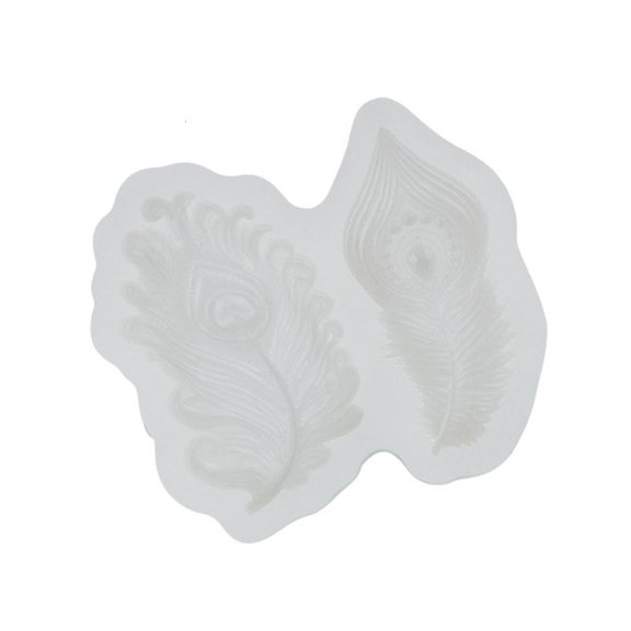 WINDLAND Multipurpose Peacocks Feathered Silicone Molds For Baking Decors And DIY Projects Durable Efficient Easy Cleaning Kitchenwares
