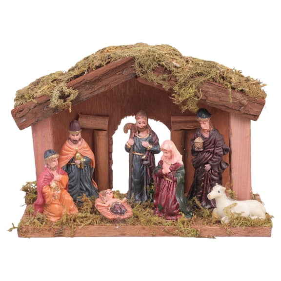 WINDLAND Nativity Manger Scene Christmas Table Decoration Religious Holidays Decoration