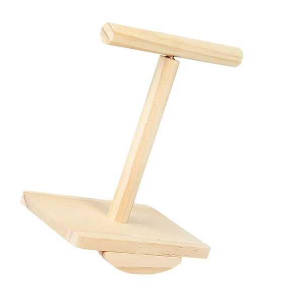 WINDLAND Natural Wooden Bird Rocking Stand for Parrots for Indoor or Outdoor Use