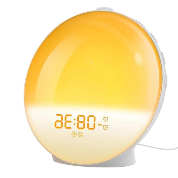WINDLAND Nearby Night Light with Arise Function Double Alarms Drowse Color Altering Feature