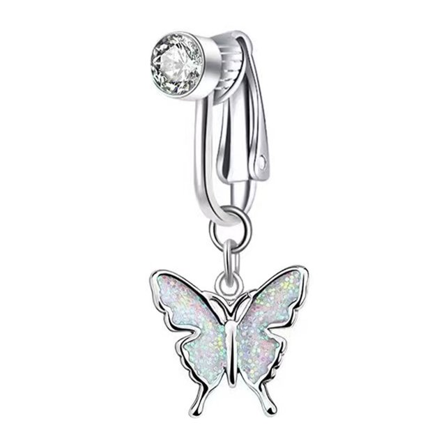 WINDLAND No Piercing Belly Button Clip Adjustable Size Navel Ring