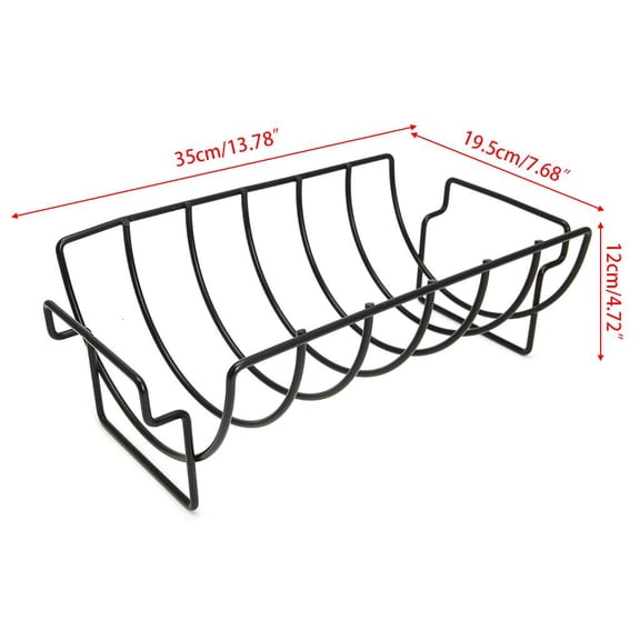 WINDLAND Non-Stick Metal Wire Stand BBQ Grill Steak Holder Roasting Rib Rack Kitchen Tool