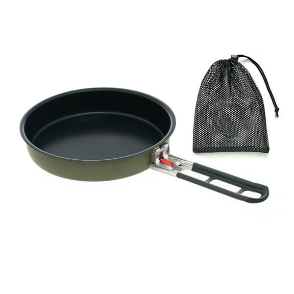 WINDLAND Foldable Handle Cooking Pot Nonstick Camping Frying Pan for Hiking Picnic