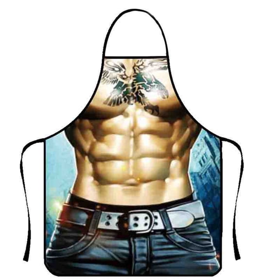 WINDLAND Noveltys Muscles Man Sleeveless Kitchen Apron for Fun BBQ and Outdoor Parties