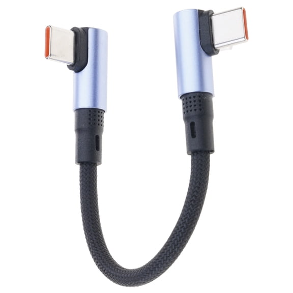 WINDLAND Angled Type C Charging Cable Short Fast Data Cord Thickened Wire Stable Data Transfer Wide Device Compatibility Black