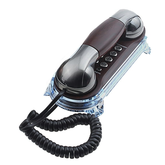 WINDLAND MT025 Vintage Style Corded Wall Phone with Large Button and Loud Mechanical Ringer and Illuminated for Home Use