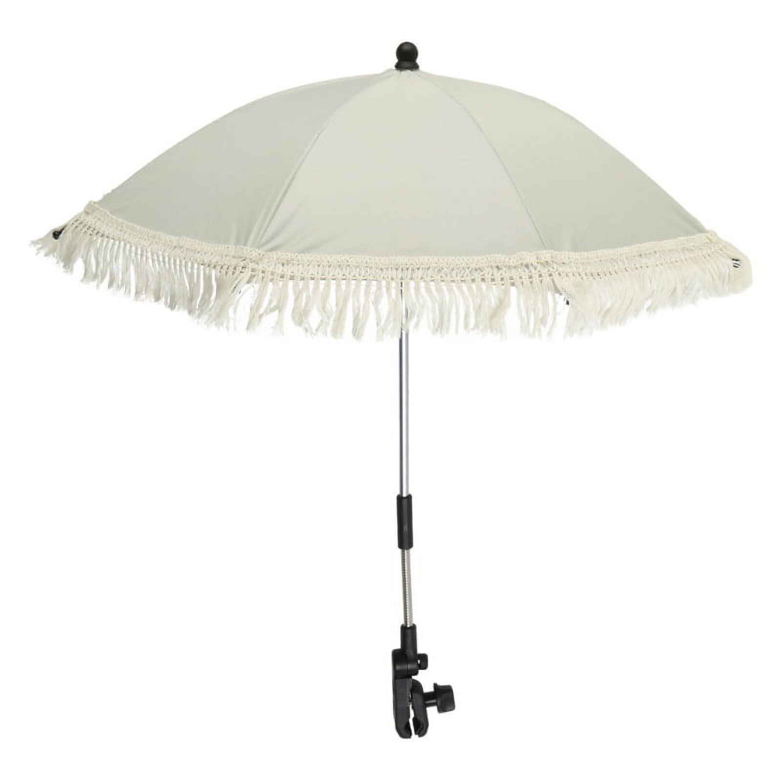WINDLAND Outdoor Stroller Sun Shade Fringed Lace Umbrellas Beaches