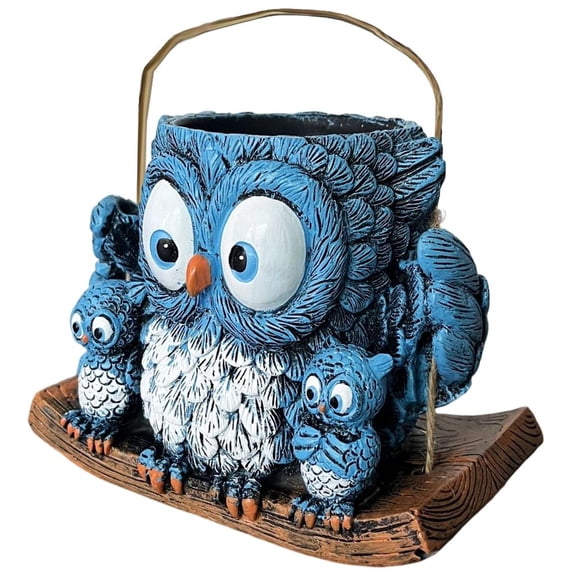 WINDLAND Owl Pot Safe For Kids Pet Weather Resistant Plant Container Decoration