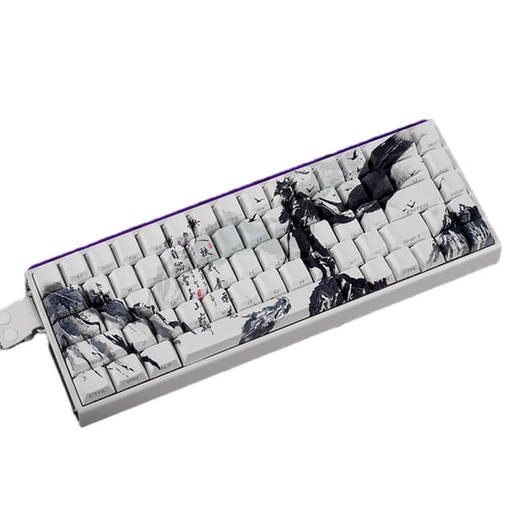 WINDLAND PBT Keycaps Original Profile Dyes Sublimations Side Printing Artisans Keycaps For 60% 68% Mechanical Keyboards