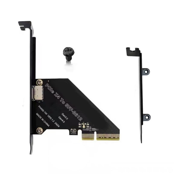WINDLAND Advanced PCIe 4.0 to Oculink SFF 8612 Host Adapter for SFF8639 Solid Disk with High Data Transfer Rates