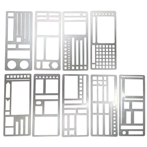 WINDLAND Pack Of 9 Creative Layout Templates For Handmade Journals And Organizers