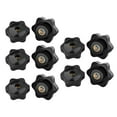 WINDLAND Pack of 10 Black Thumb Nuts Various Sizes Star Mechanical