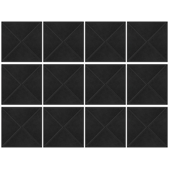 WINDLAND Pack of 12 Square Foam Panels Soundproof Wall Panels Polyester Acoustics Tiles