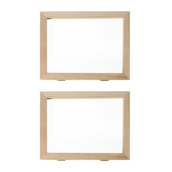 WINDLAND Pack of 2 Wooden Frame Papermaking Screen Set with Mesh for Handcraft Stationery Handmade Paper DIY Educational Activity