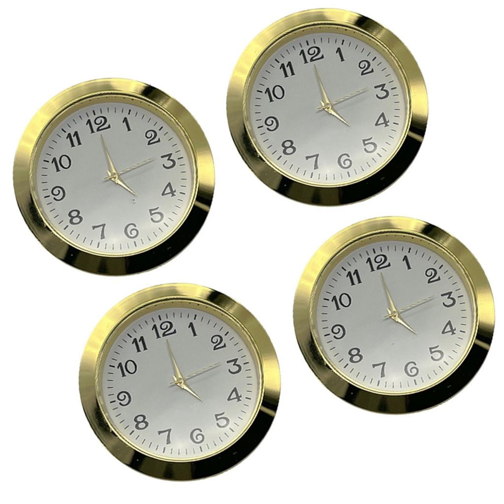 WINDLAND Pack of 4 55mm Quartzs Round Clock Heads Insert with Arabic or ...
