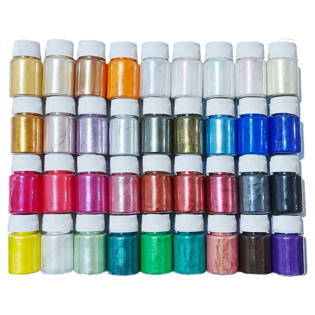 WINDLAND 1Set Handmade Cosmetic Grade Pearlescent Epoxy Resin Natural Mica Mineral Powder