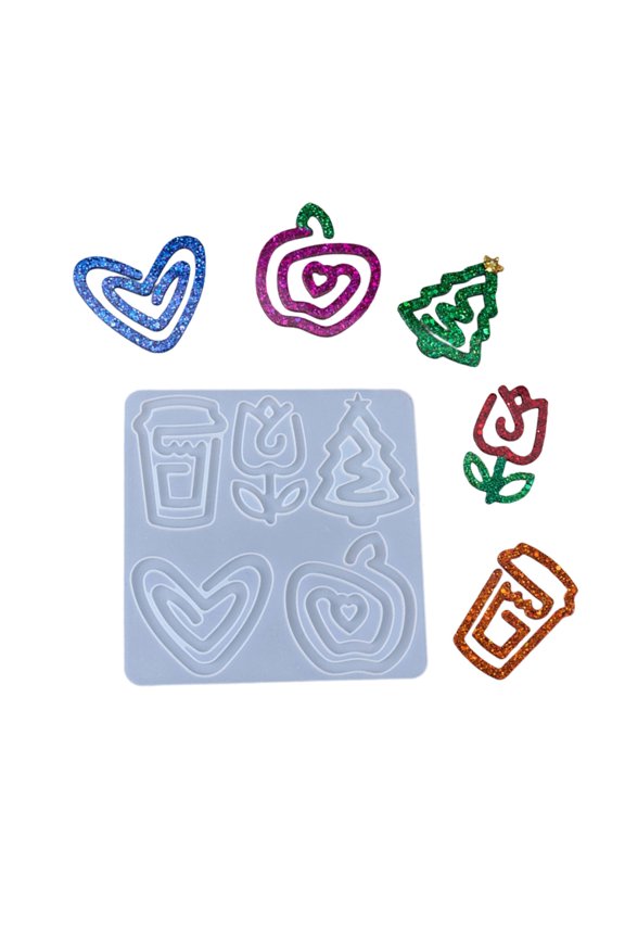 Pendant Mold Earrings Moulds Crafting Molds Paper Clip Shape Jewelry Moulds