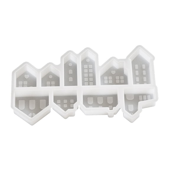 WINDLAND Creative Keyring Castes Molds Sturdy Silicone House Shpe Stylish Molds for Customes Name Craft Supplies Daily Use