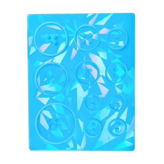 WINDLAND Personalized Buttons Resin Molds Holographic Resin Button Mold Sparkling Effect