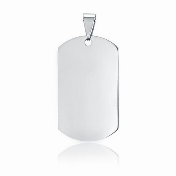 WINDLAND Personalized Dog Tag Pendant Necklace Engraving Name Date Text Color Picture for Men Stainless Steel Memorial Jewelry