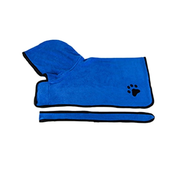 WINDLAND Pet Drying Towel for Dogs Cats High Absorbent Swimming Bathing Robe for Small Medium Dog Hooded Bathrobe for Small Pets