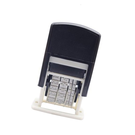 WINDLAND Plastic Date Stamp Adjustable Office Stamp Number Stamp Inking Dater Stamp
