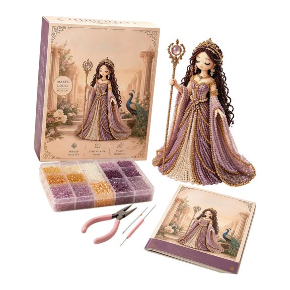 WINDLAND Plastic Doll Craft Set with Organized Components, Guide Card, and Assembly Aids for One Display Figure Project