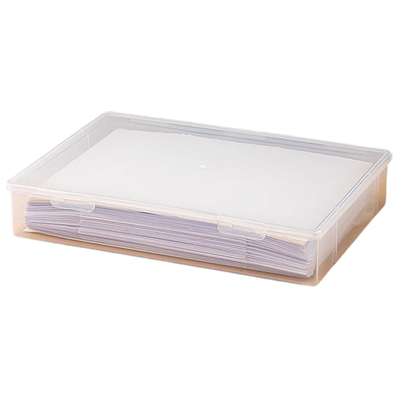 WINDLAND Plastic Storage Box for Home and School Supplies Stackable Magazine Organizer