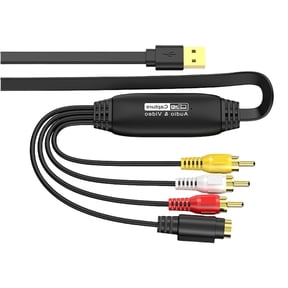 WINDLAND Plug and Play USB Video Capture Device USB2.0 Acquisition Card Adapter for Converting Analog Videos on PC Laptop