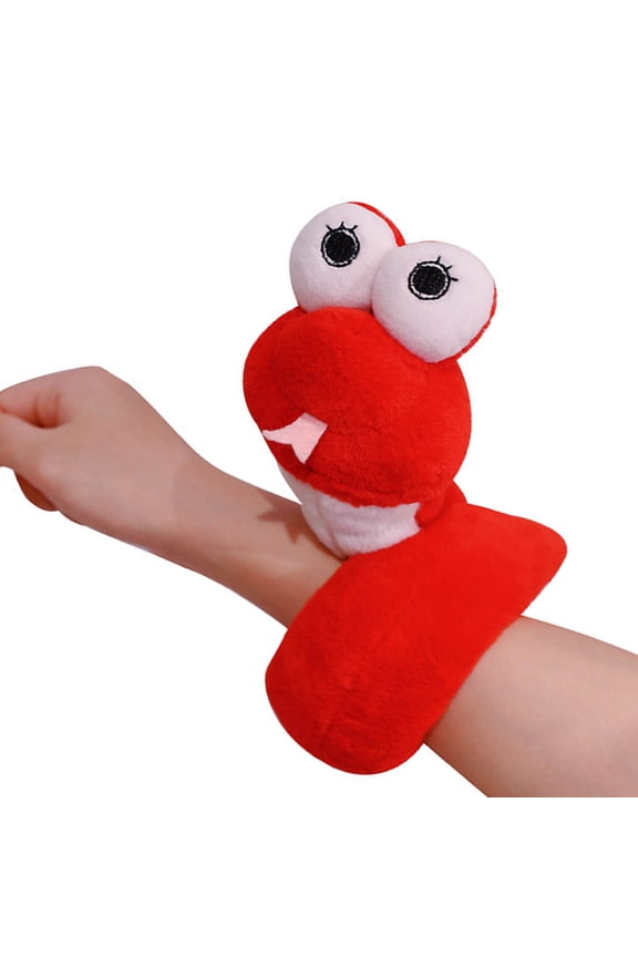 Plush Snake Slap Bracelet for Festival Decoration and Gift Hand Rings