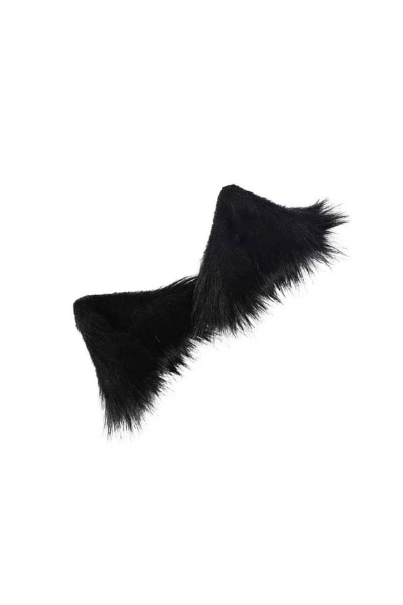 Plush Wolf Ears Hair Clips Hair Accessory For Role Play Parties And Festivals Securely Attaches To Any Hairstyle