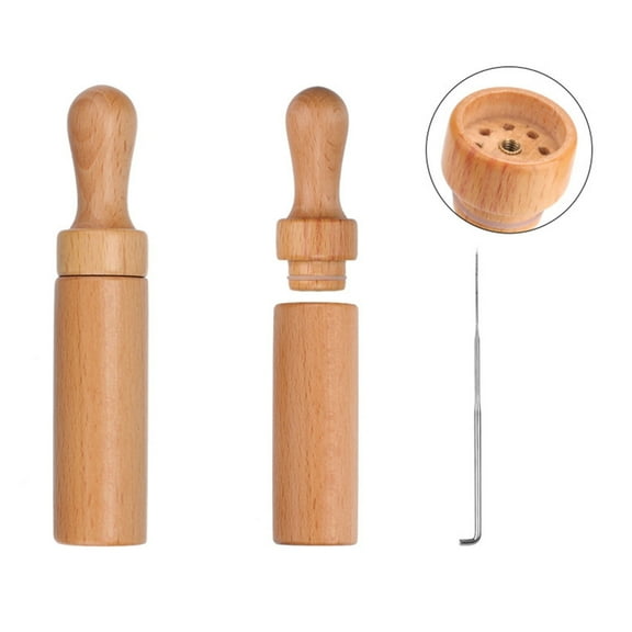 WINDLAND Portable Felting Needle Tool for Wool Felted Toy Multiple Needle Felting Handle with Felting Needle Basic Wool Felt Tool