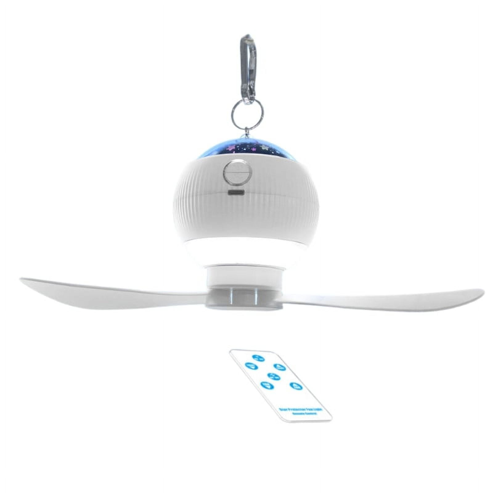 WINDLAND Portable LED Light Tent Hanging Ceiling Fan Remote Control 3 Gears Home Outdoor
