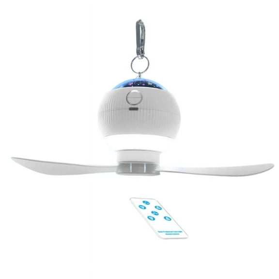 WINDLAND Portable LED Light Tent Hanging Ceiling Fan Remote Control 3 Gears Home Outdoor