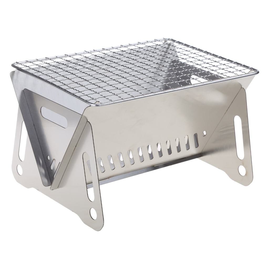 WINDLAND BBQ Grill Charcoal Folding Card Grill BBQ Stove For Camping Picnics Hiking Party
