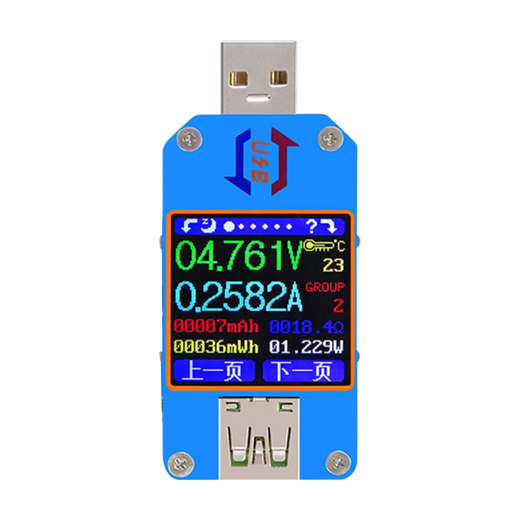 WINDLAND USB Power Meter 4-24V 5A LCD USB Voltage Current Display USB Tester Multimeter USB Current Meter Tester LCD Display