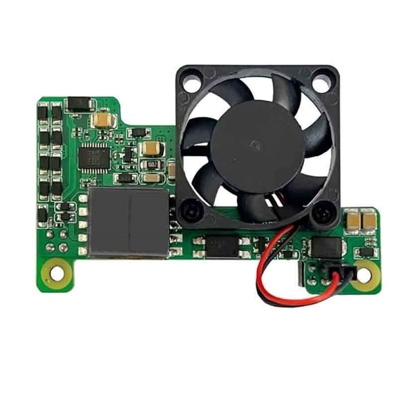 WINDLAND PoE HAT for 4 Type B and Pi 3 B+, with cooling fan and rack-mounted 802.3at Power over Ethernet expansion
